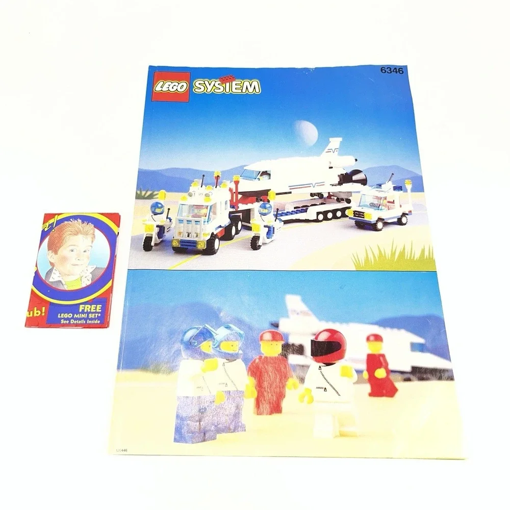 LEGO 6346 Shuttle Launching Crew Flight Manual Box Vintage Space Ship